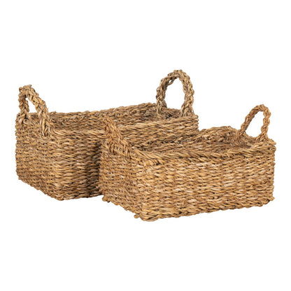 Seagrass Storage Baskets - Natural Eco-Friendly Set of 2