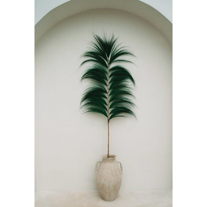 Bamboo Standing Decoration - Emerald Green Leaf Branch
