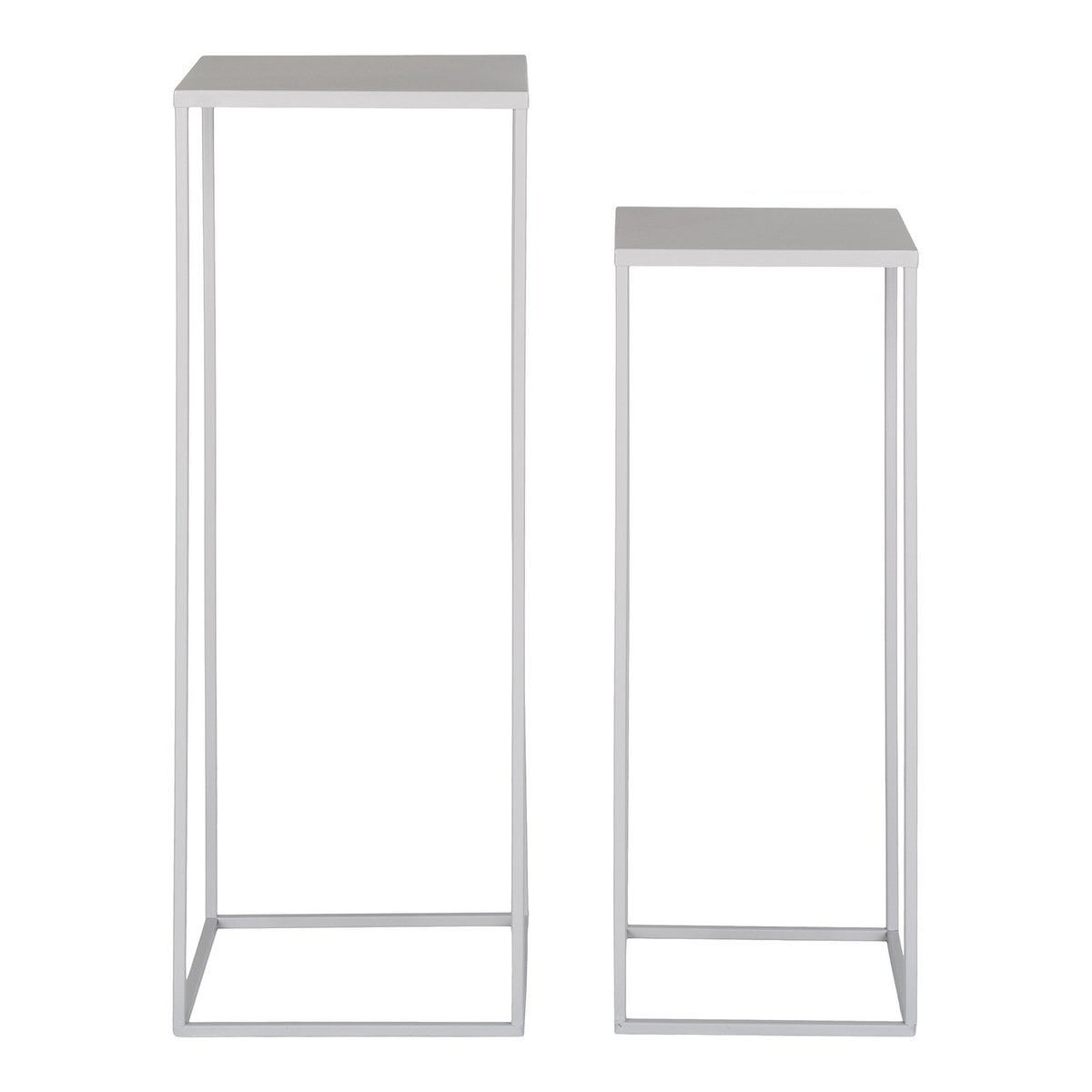 Beja Flower Stand - Flower Stand, steel, cool grey, set of 2