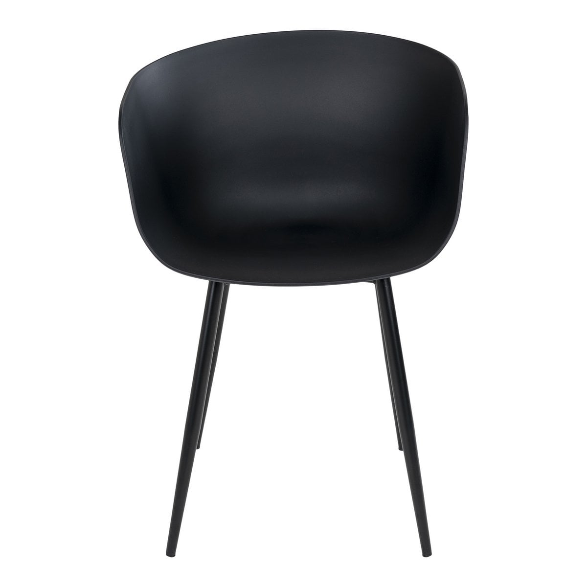 Black Dining Chairs - Modern Steel & PP Set of 2 | Roda