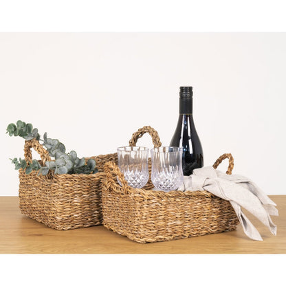 Seagrass Storage Baskets - Natural Eco-Friendly Set of 2