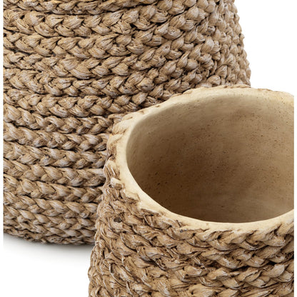 The Fake Braided Planter - Natural - M