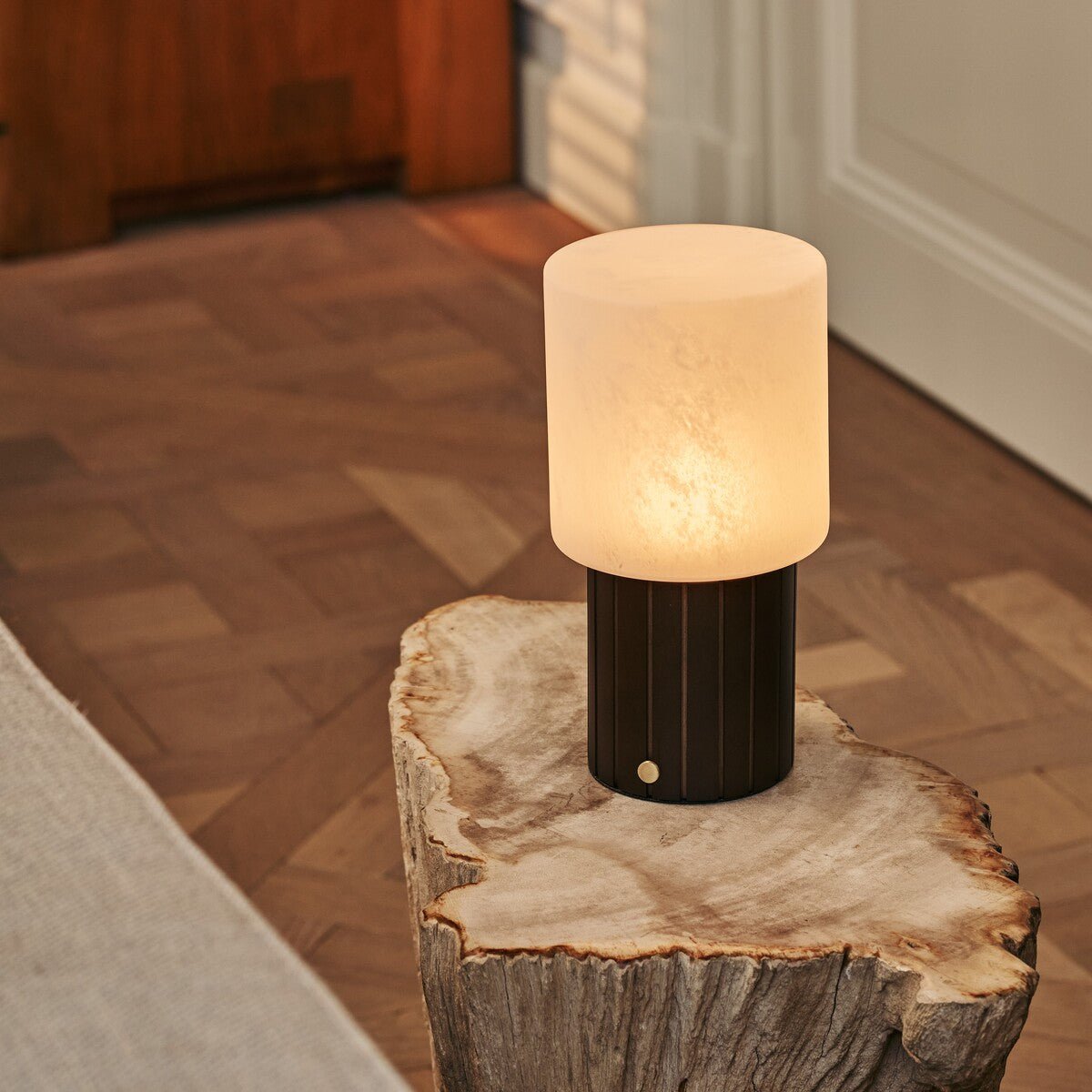 Dark Brown Rechargeable Table Lamp Cordless Dimmable 3-Light