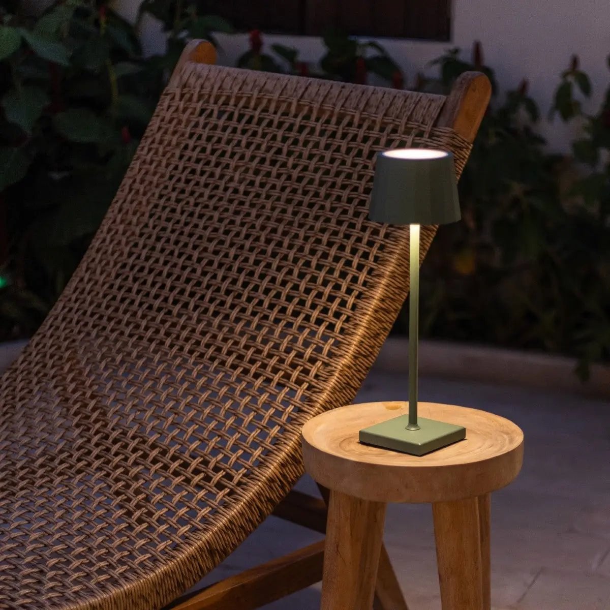 William Sage Green Rechargeable Table Lamp | USB-C, Dimmable, 120-Hour Battery