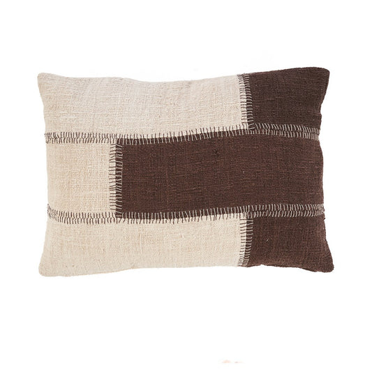 Βαμβακερή Παπλωματοθήκη Patchwork - Natural Brown, 50x70 cm