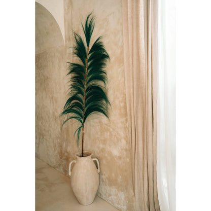 Bamboo Standing Decoration - Emerald Green Leaf Branch