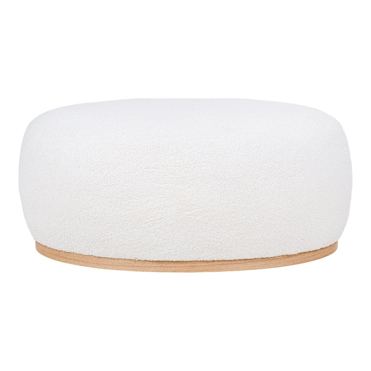 Manhattan Pouf - White, MDF/Pinewood/Foam/Polyester, 88.5x54.5x36 cm