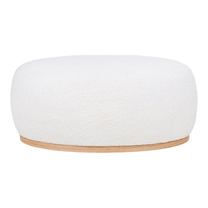 Manhattan Pouf - White, MDF/Pinewood/Foam/Polyester, 88.5x54.5x36 cm