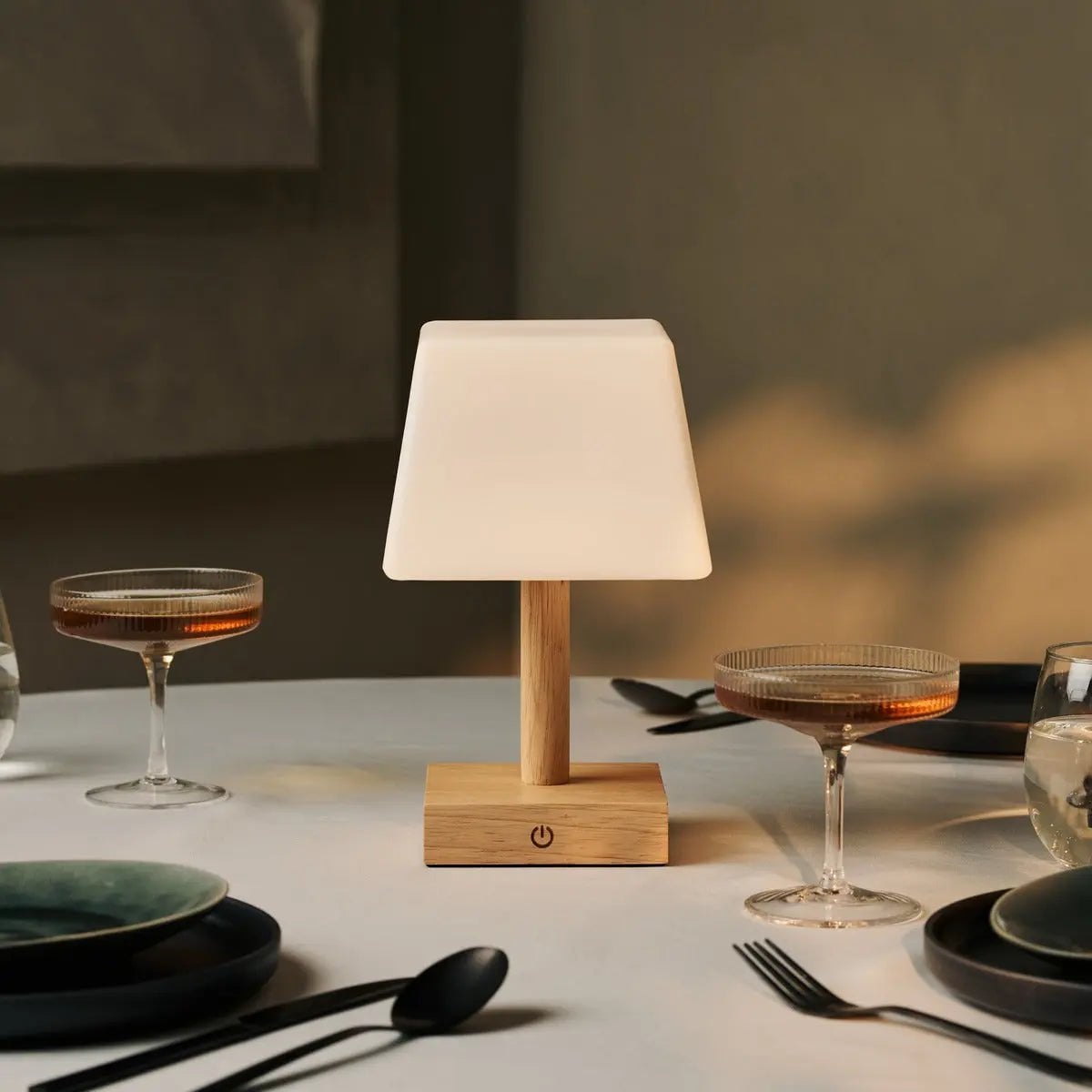 Tommy Light Brown Wooden Table Lamp | 3 Light Modes, Elegant & Sustainable