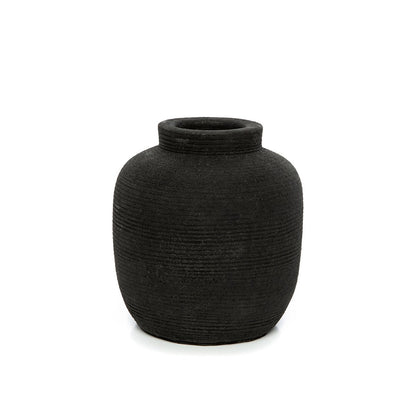 Terracotta Vase - Black Rustic Peaky Vase - Small