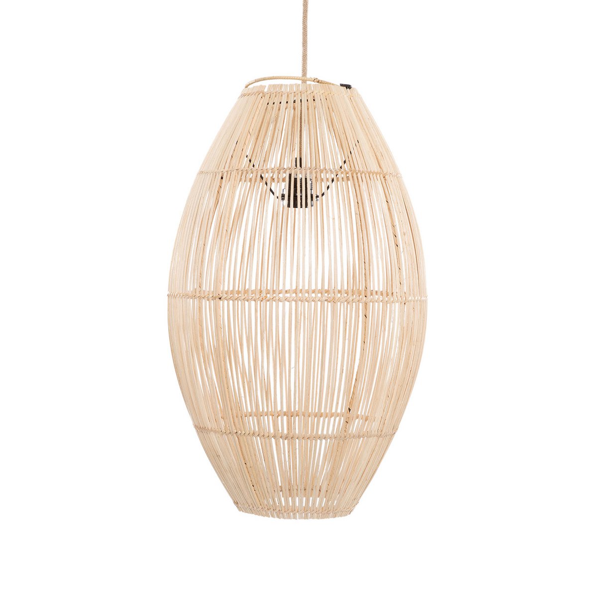Rattan Pendant Light - Natural Woven Lamp - Large