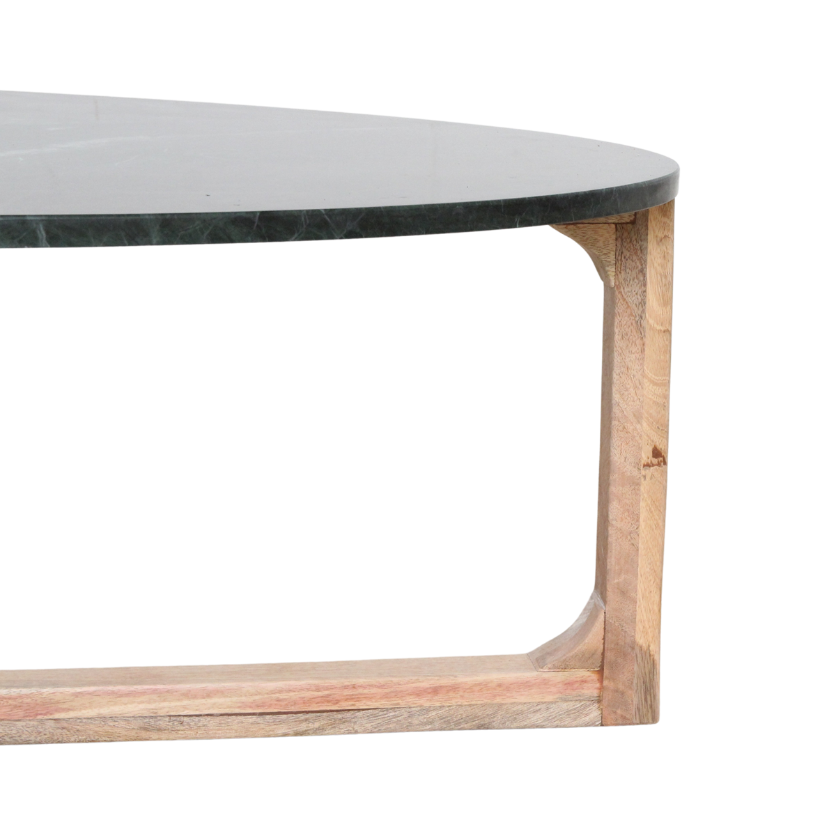 Oval marble coffee table - Green - 120x60x38 cm