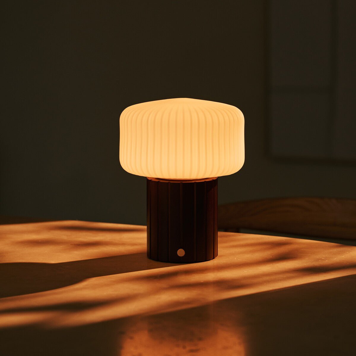 Margaux Dark Brown Rechargeable Table Lamp | Stylish, Cordless & 3 Light Modes