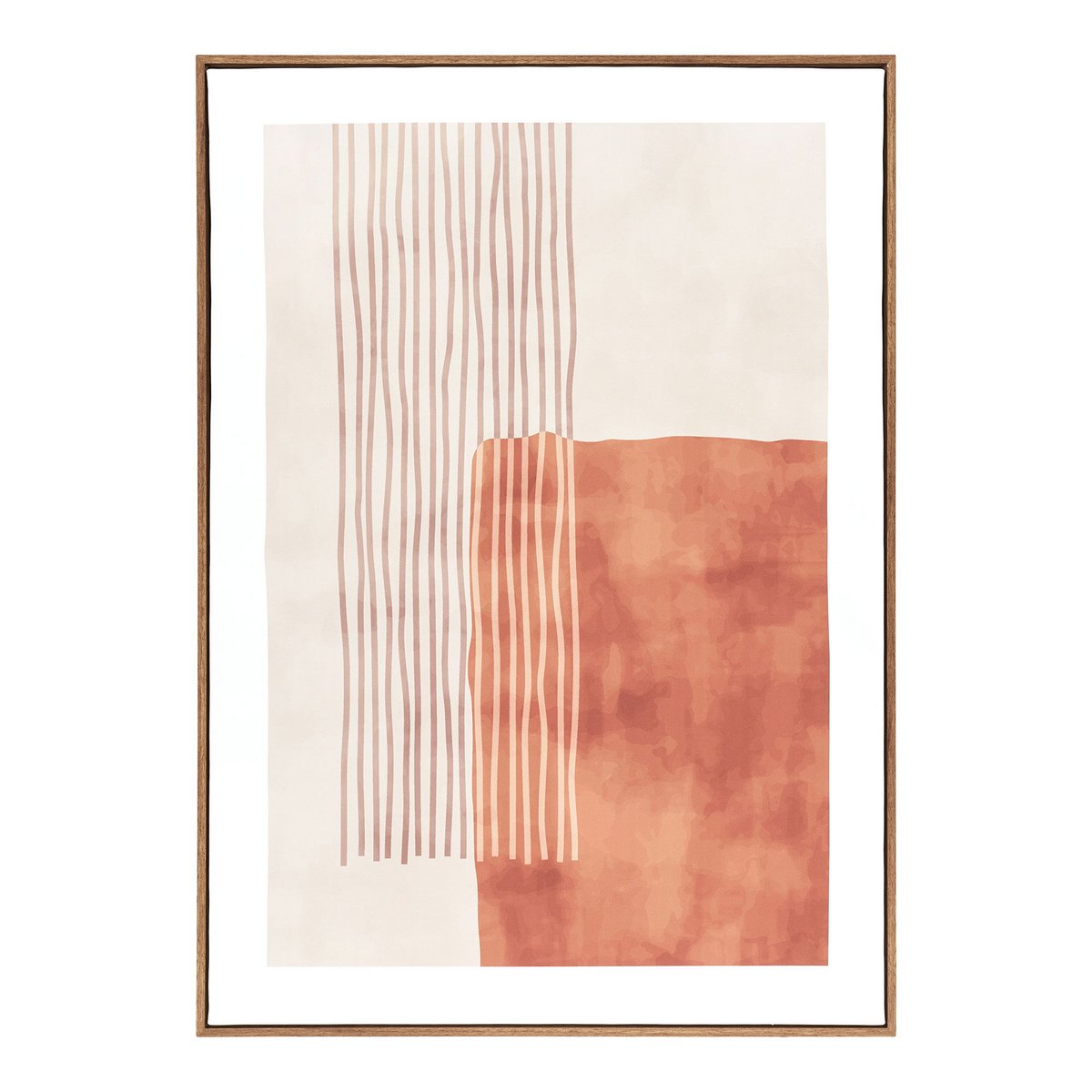 Imprimé sur toile Mina, toile, beige/marron, No.1, 50x70 cm