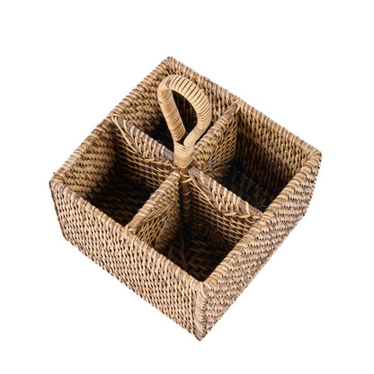 The Rattan Cutlery Caddy N°4 - Natural Brown