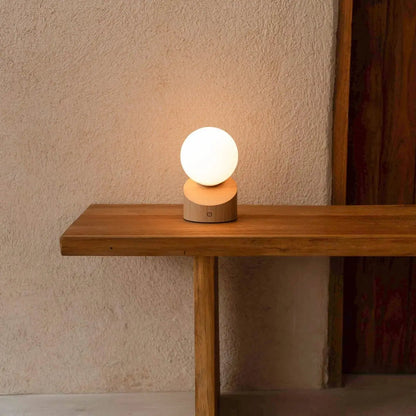 Morris Light Brown Rechargeable Lamp | Stylish, Cordless & Sustainable Design