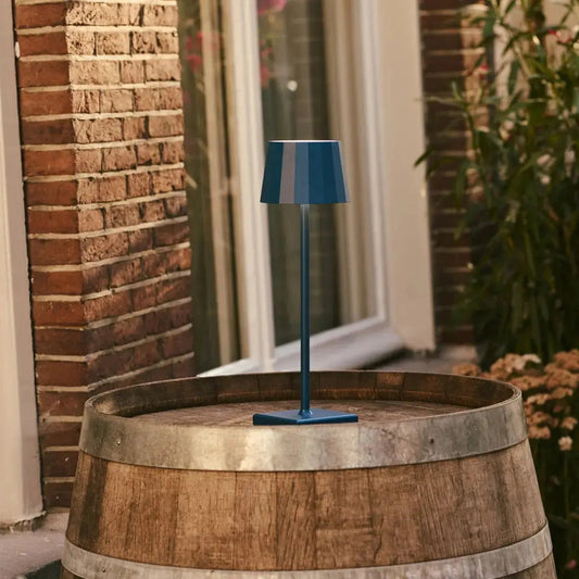 Wouter Delftware Blue Rechargeable Table Lamp | Wireless Charging & 120-Hour Battery Life