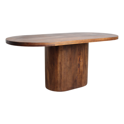 Mango Wood Dining Table - Bullnose Oblong - 180-240 cm
