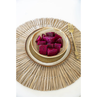 Ceramic Appetizer Plate - Portuguese Design, Unique Crackle Glaze