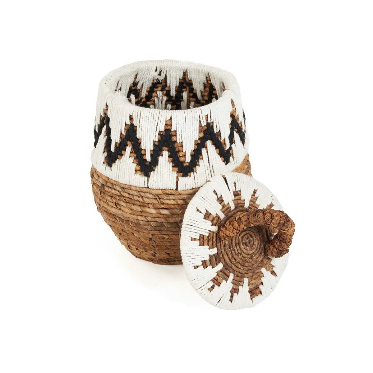 Banana Leaf Storage Basket - Natural White Woven Basket - Small