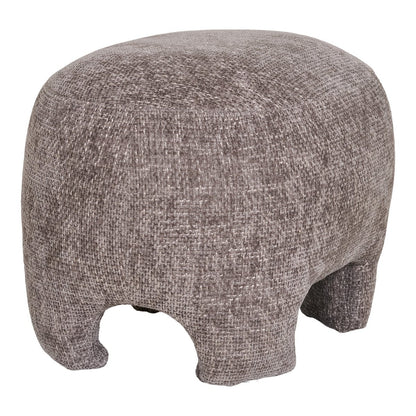 Beige Polyester Pouf Ottoman - Modern Accent Seating, 53x41x38 cm