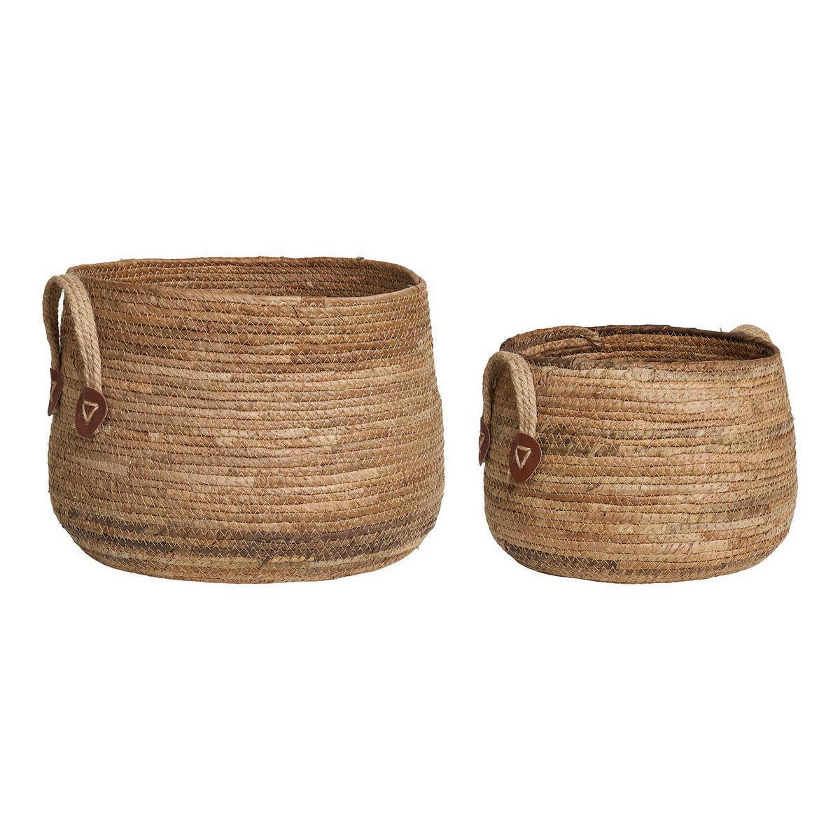 Banana Leaf Storage Baskets – Natural Woven Set of 2