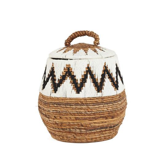 The Little Bay Beach Basket - Natural White - M