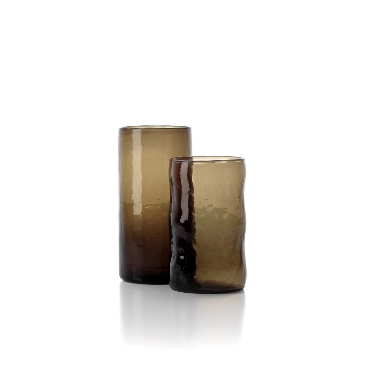 Charcoal Recycled Glass High Tumbler - Tall Drink Glass, Large