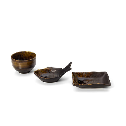 Ceramic Tea Cup - Brown Merapi Cup - Small Handmade Drinkware