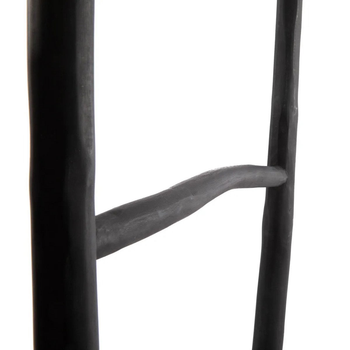 Teak Towel Ladder - Black Finish Minimalist Rack - 165cm