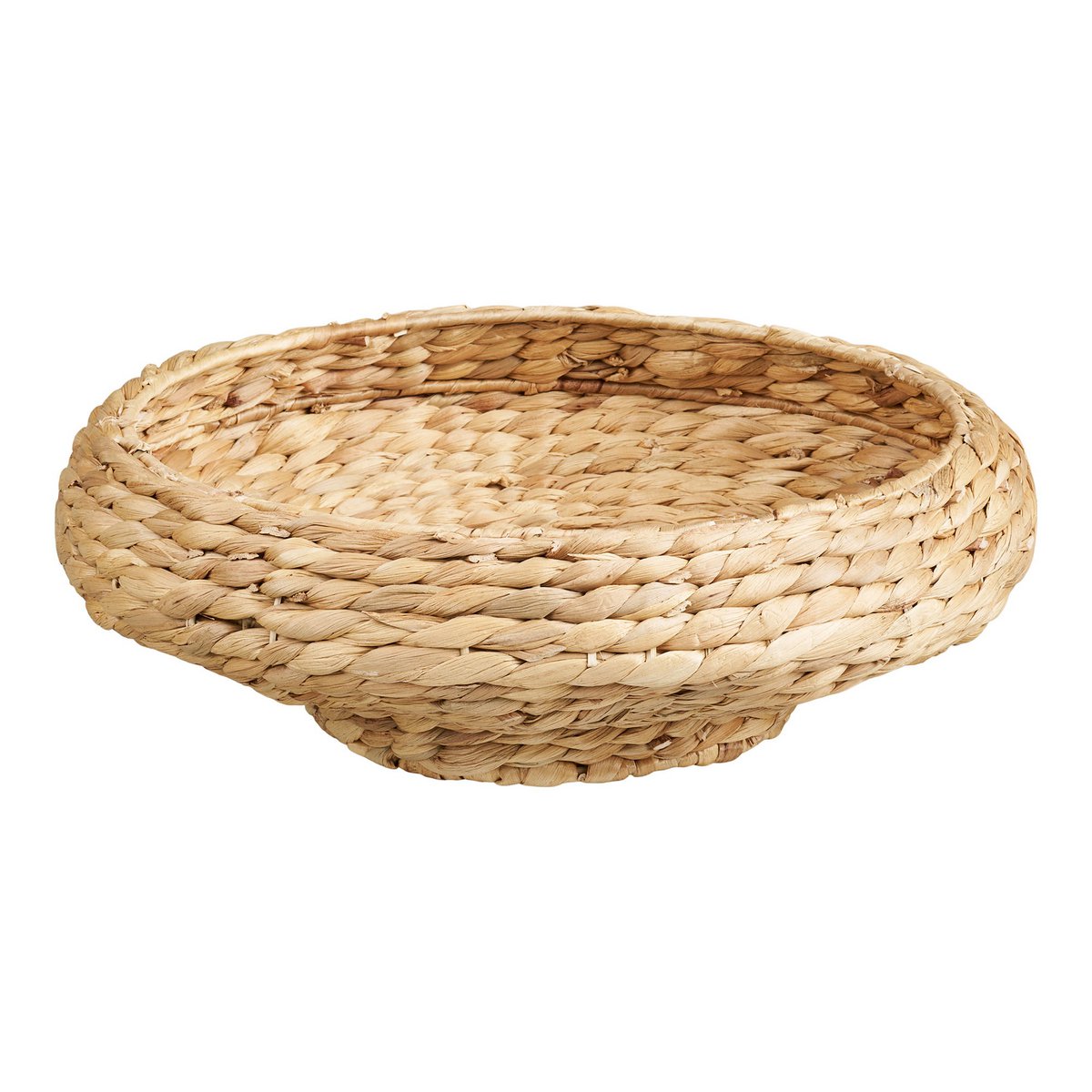 Water Hyacinth Tray - Natural Woven Serving Tray, Ø40x12cm