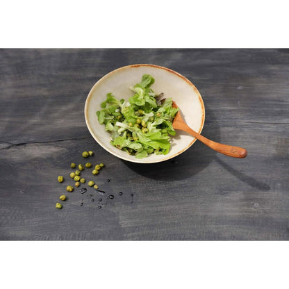 Ceramic Bowl Plate - Small White & Gold Cascais Design