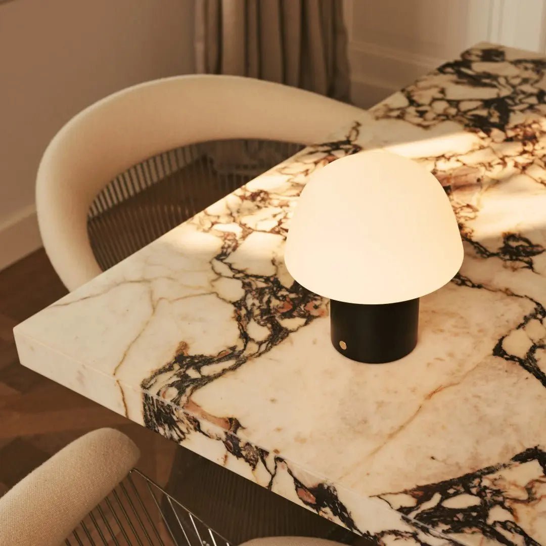 Yannick Black Cordless Table Lamp | Modern, Battery-Powered & Sustainable Design