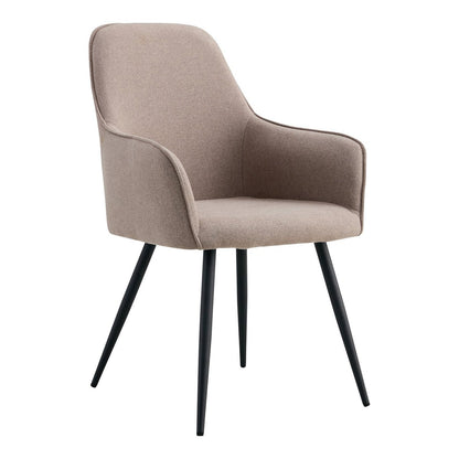 Harbo Dining Chair - Stone, Black Legs - Set of 2