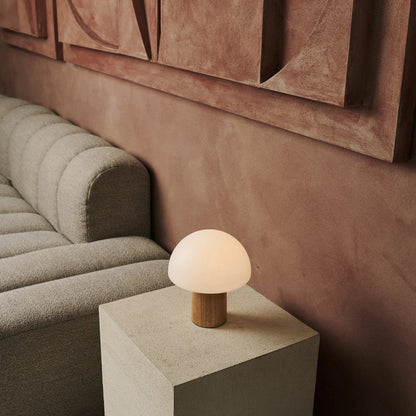 Cordless Table Lamp - Light Brown Dimmable Accent Lamp