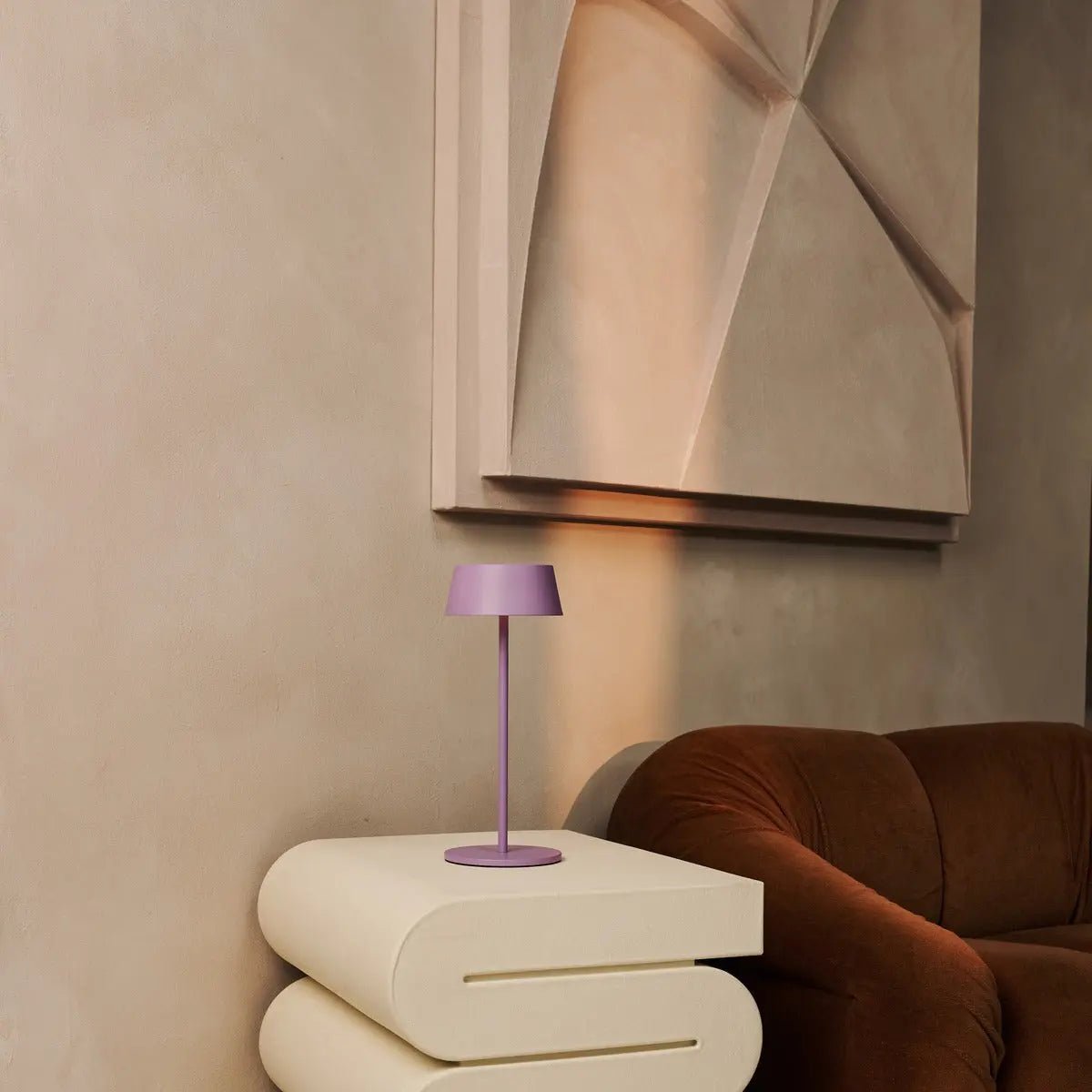 Cordless Table Lamp – Violet Rechargeable Dimmable LED Lamp