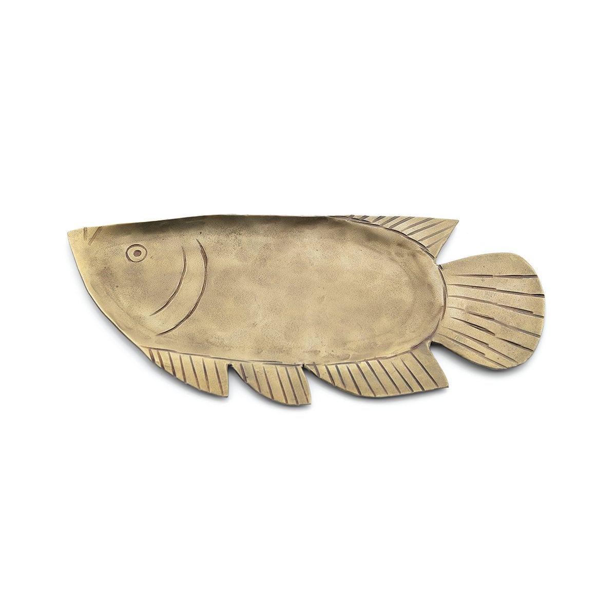 Gold Serving Tray - Fish Design Decorative Tray for Cakes & Jewelry - Large