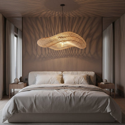 Wave hanging lamp Naturel XL
