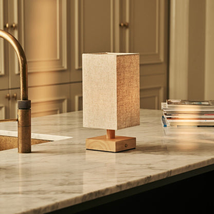 Bob Light Brown Cordless Wooden Table Lamp | Dimmable, Rechargeable & Up 100 Hours Battery Hours