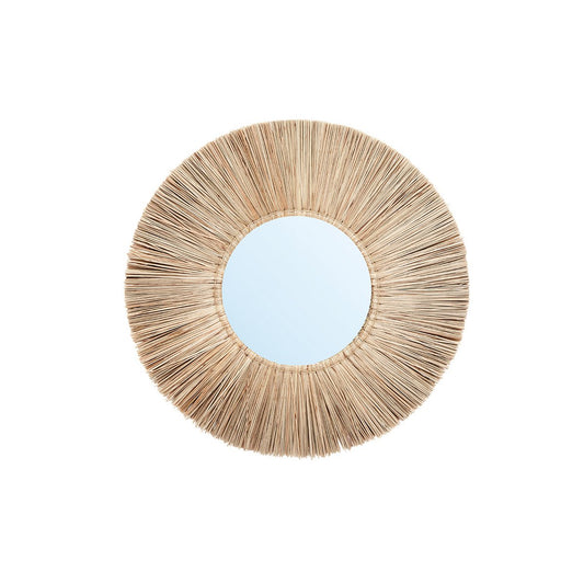 Natural Grass Wall Mirror - Large Boho Decor