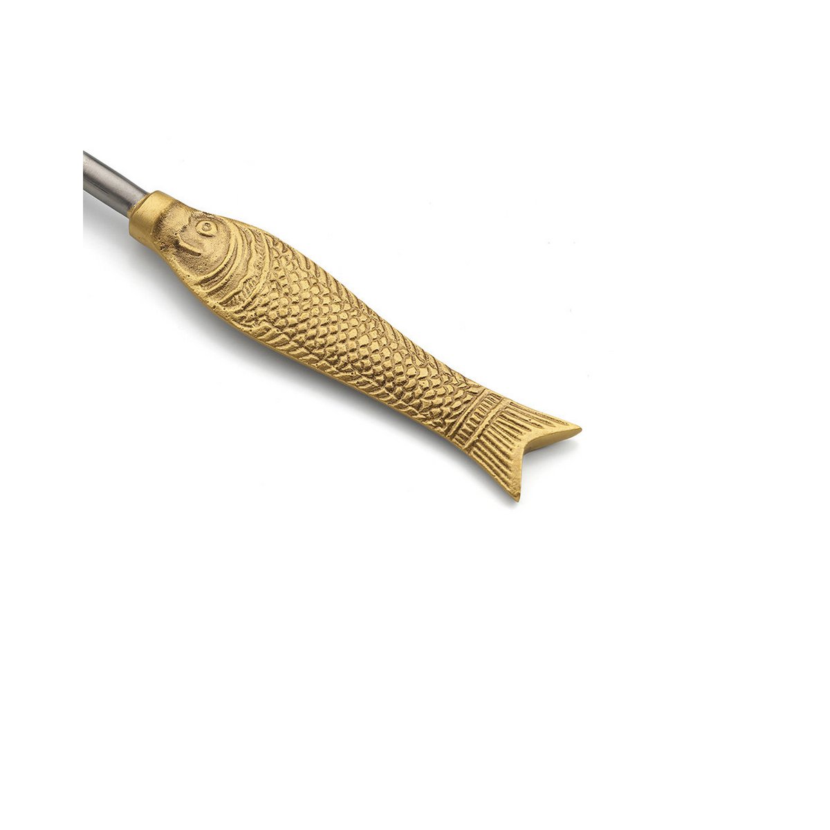 Brass Dessert Spoon - Small Fish Shaped Coffee Spoon