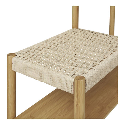 Kleiderständer Ember – Natur, Bambus, Papierseil, 95x36x165 cm