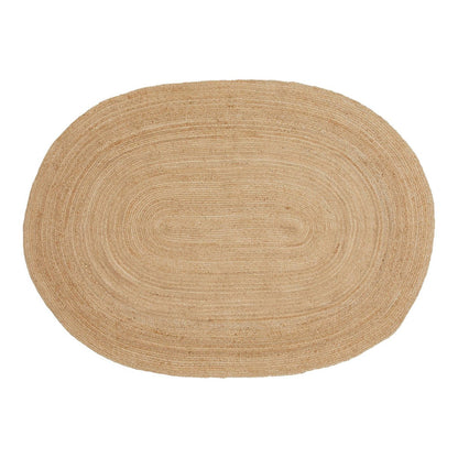 Jute Area Rug - Handwoven Bohemian Rug, Natural - 140x200 cm