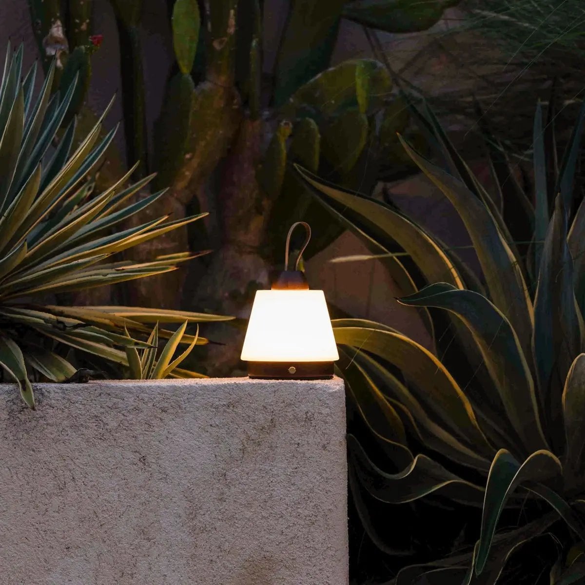 Dark Brown Rechargeable Table Lamp – Leather Strap & 3 Light Modes