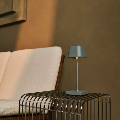 Sarphati Mini Mouse Grey Cordless Table Lamp | Rechargeable via Charging Station & 3 Light Modes