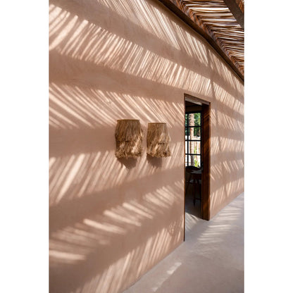 Abaca Wall Light - Natural Woven Sconce - Small