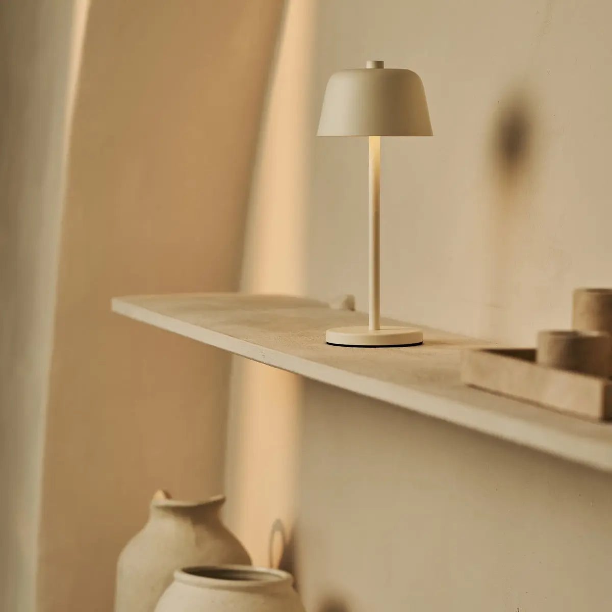 Rechargeable Table Lamp - Cordless Vanilla Light with Touch Dimming
