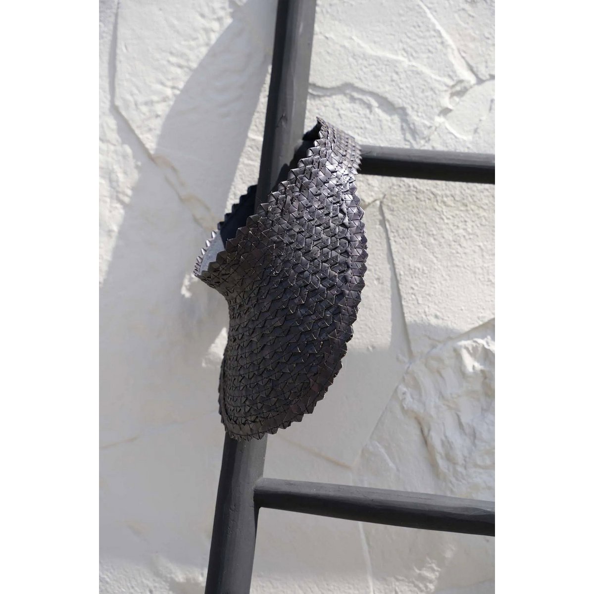 Sombrero parasol de bambú negro - Bali tejido a mano