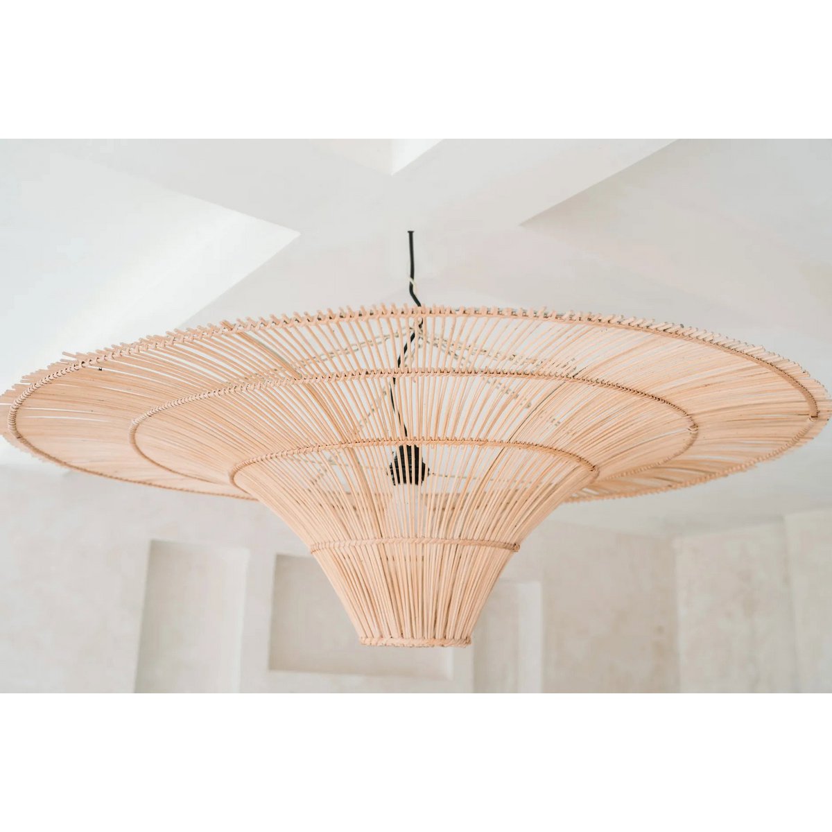 Rattan Pendant Light - Natural Woven Shade - XXL Size