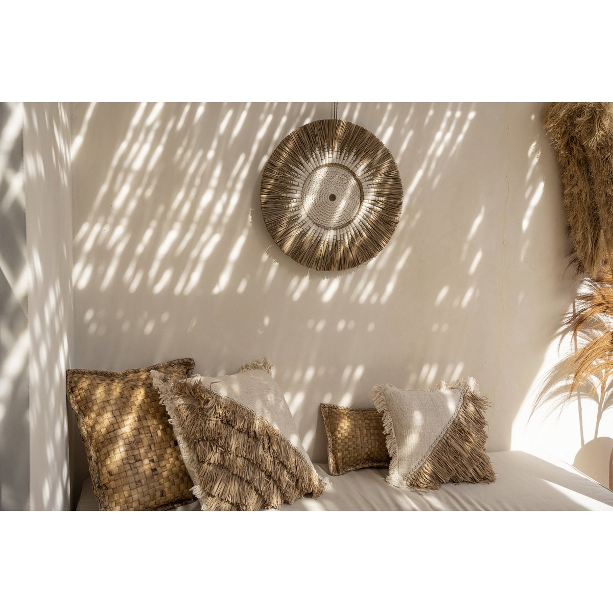 Decoración Mural Macramé Rafia - Blanco Natural